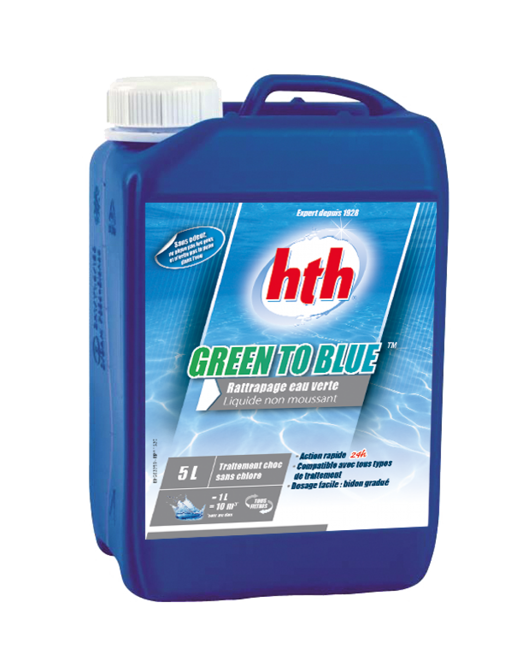 hth super green to blue shock system for swimming pools 7.2 lbs